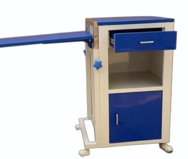 Hospital Bedside Locker with Food Table